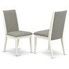 East West Furniture V-Style 5-piece Dining Set in Wire Brushed White