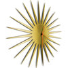 MCM Starburst Clock, Gold Orange Wall Decor