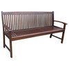 Wood 3-Seater Contemporary Patio Bench
