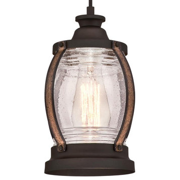 Westinghouse 6361700 Canyon 1 Light 7"W Mini Lantern Pendant - Oil Rubbed