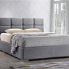 Sophie Modern And Contemporary Grey Fabric Upholstered Queen Size Platform Bed