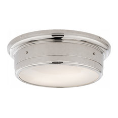 Siena Flush Mount, 2-Light, Chrome, White Glass, 14"W (SS 4016CH-WG 2CRLY)