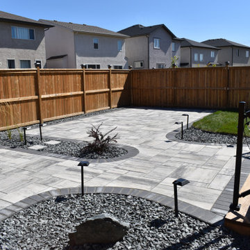 Complete Backyard Remodel - Barkman Broadway Slabs & Fresh Sod Installation