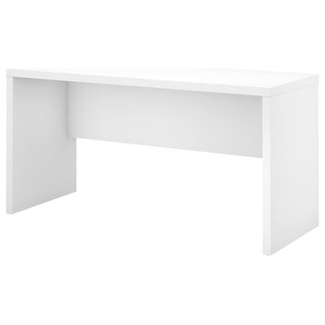 Contemporary Desk, Pure White Finished Base and Spacious Rectangular Worktop