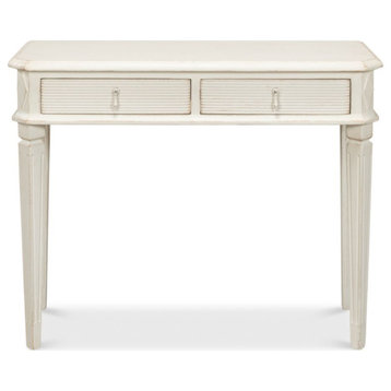 Cora Console Table With Drawers Antique White
