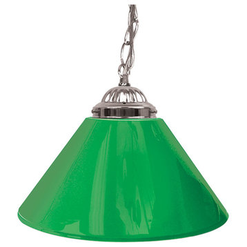Pendant Light - Trademark Gameroom Green 14-Inch Single Hanging Lamp