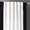 Vertical Colorblock Panama Single Panel Curtain, Black, 50"x96"