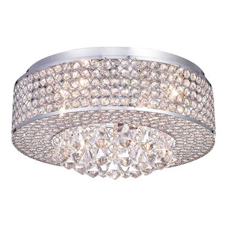 velie 12 wide round crystal ceiling light