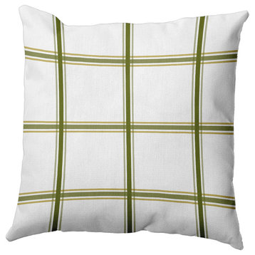 16" x 16" Geometric Decorative Throw Pillow, Olive