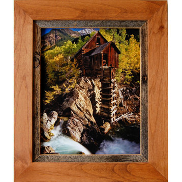 Rustic Frames, Alder Wood & Barnwood Frame, Sagebrush Series, 4"x4"