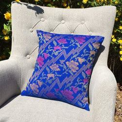 Blue Floral Cushions - Decorative Pillows