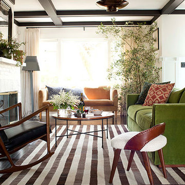 Get the Look: Bold & Creative Contrasts Fit for a Venice Beach Living Room