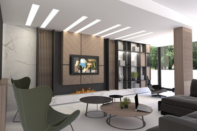 Example of a minimalist home design design in Other