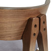 Sunapee Fabric Upholstered Wood Counter Stools, Set of 2, Dark Gray + Natural Walnut