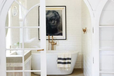 Inspiration for a contemporary bathroom remodel in Other
