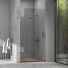 Ravello Frameless Single Swing Shower Door, Brushed Nickel, 28"x75"