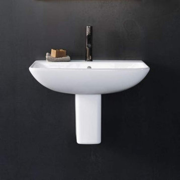 Duravit 0858390000 Ceramic Pedestal Base Only, Sink Sold Separate, White