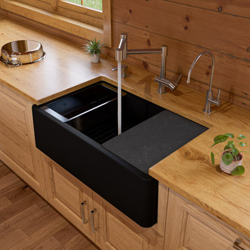 33" Granite Composite Single Bowl Drop, Farm Sink