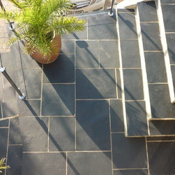 External black limestone - after Lithofin MN Colour Intensifier impregnation - Wall & Floor Tiles