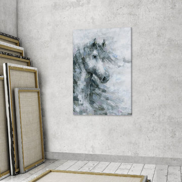 "Horse in the Wind" Painting Print on Wrapped Canvas