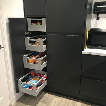 Small contemporary kitchen with excellent storage