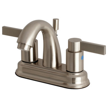 Kingston Brass 4" Centerset Bathroom Faucet w/Retail Pop-Up, Brushed Nickel