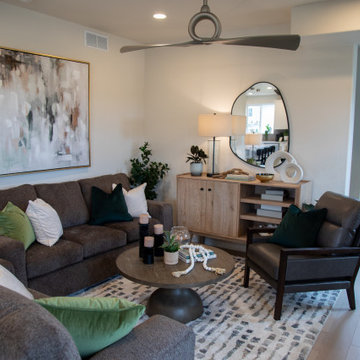 Warm Contemporary Living Room with Earthy Organic Style