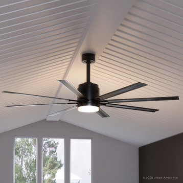 Luxury Urban Loft Ceiling Fan, Midnight Black, UHP9050, Chatham Collection