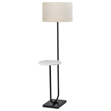 nuLOOM 60" Marble/Iron Modern Tray Floor Lamp