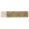 Marble Mosaic Border Listello Tile Renaissance Honey Onyx 2x7.7 Polish, 1 piece