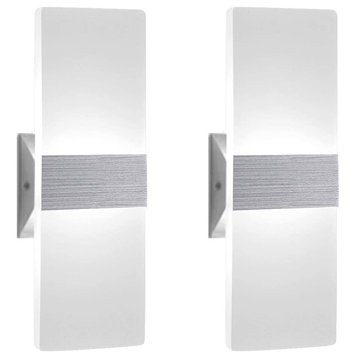 2-Light Acrylic Led Wall Light Fixture
