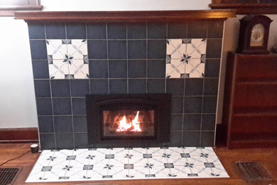 Porcelain Fireplace Surround: Before & After