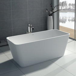 ADM Bathroom Rectangular Freestanding Bathtub, White, 58.3" - SW-103S (58 x 26) - Bathtubs