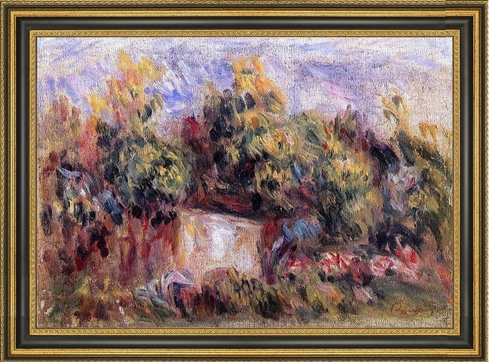 Pierre Auguste Renoir Cottage near Collettes - 16" x 24" Framed Premium ...