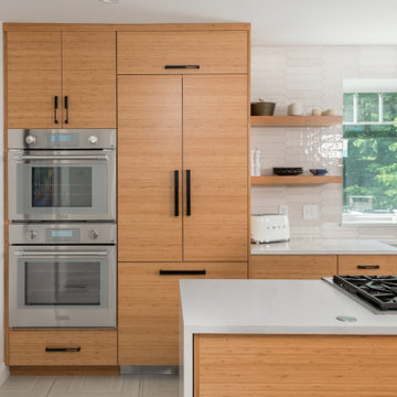 Modern Hanover Kitchen with Flat-Panel Cabinetry