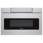 Sharp - Sharp Microwave Oven Drawer with 1.2 cu. ft. Capacity in Stainless Steel - The Microwave Drawer from Sharp will be the best addition to your kitchen. The microwave features 1.2 cu. ft. Capacity, Sensor Cook, Automatic Defrost, Clock, 1000 Watts, and Interior
