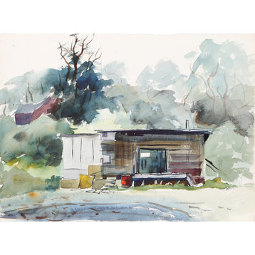 Eve Nethercott, Hut, P4.2, Watercolor Painting