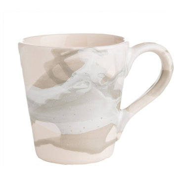Splash Gray and White Mug, Set of 4