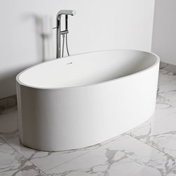 Lusso Stone Cielo Solid Surface Freestanding Stone Resin Bath 1610 - Products