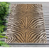 Carmel Zebra Indoor/Outdoor Rug Sand, 6'6"x9'3"