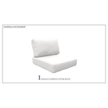 Covers for Low-Back Chair Cushions 6 inches thick in Sail White