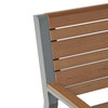 Trimble Outdoor Aluminum Bench, Gray and Brown