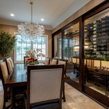 Masterfully Crafted Contemporary Glass Wine Room