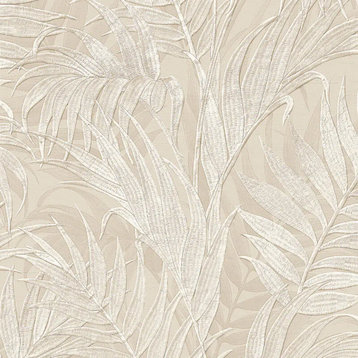 Textured Wallpaper Floral Featuring Palm Leaves, Gr322102