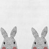 Bunny Triplets Easter Decorative Throw Pillow, Explorer Blue, 16x16"