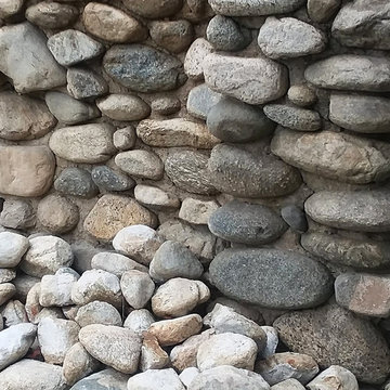 Rock and Concrete Garden Wall