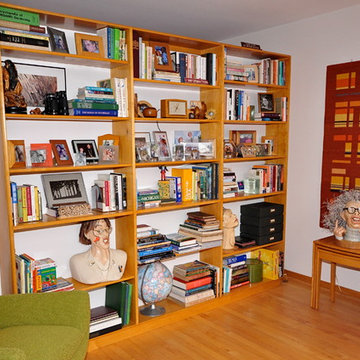 Custom Maple Wall Mounted Bookcase