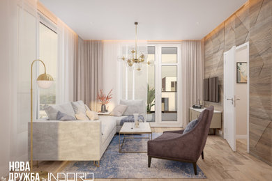 Living room - modern living room idea in Other
