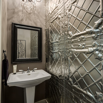 Pressed tin bathroom: gorgeous