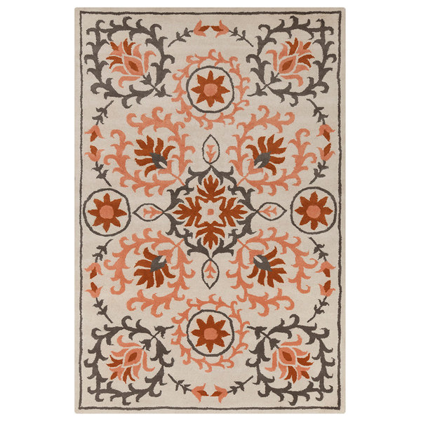 Allie Floral Contemporary Area Rug, 8'x10'